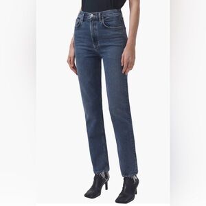 Agolde Dark Blue Straight Leg Jeans